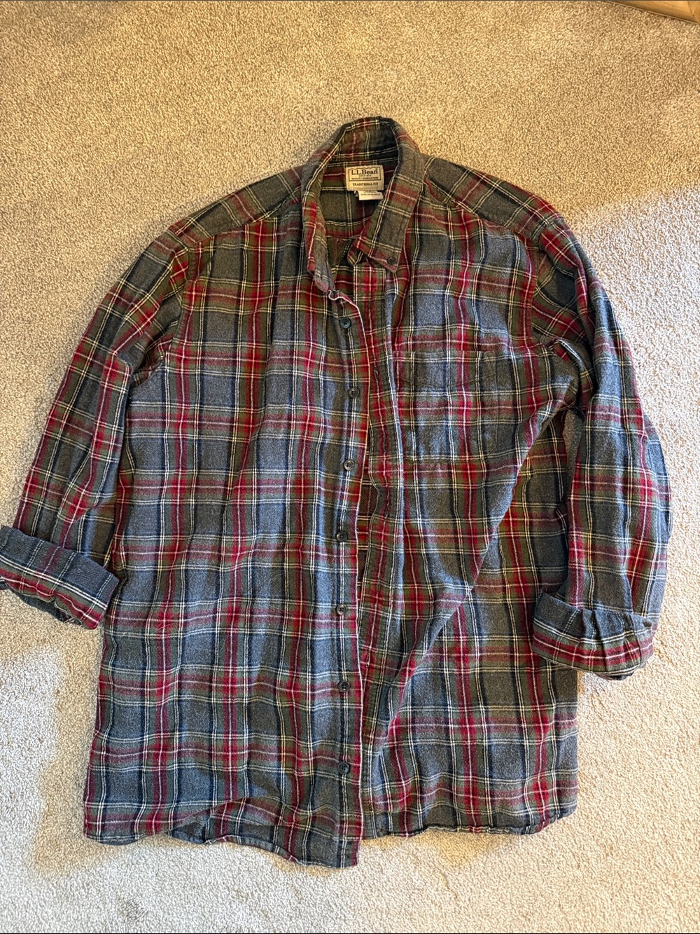 L.L. Bean Plaid Button-Down Shirt
